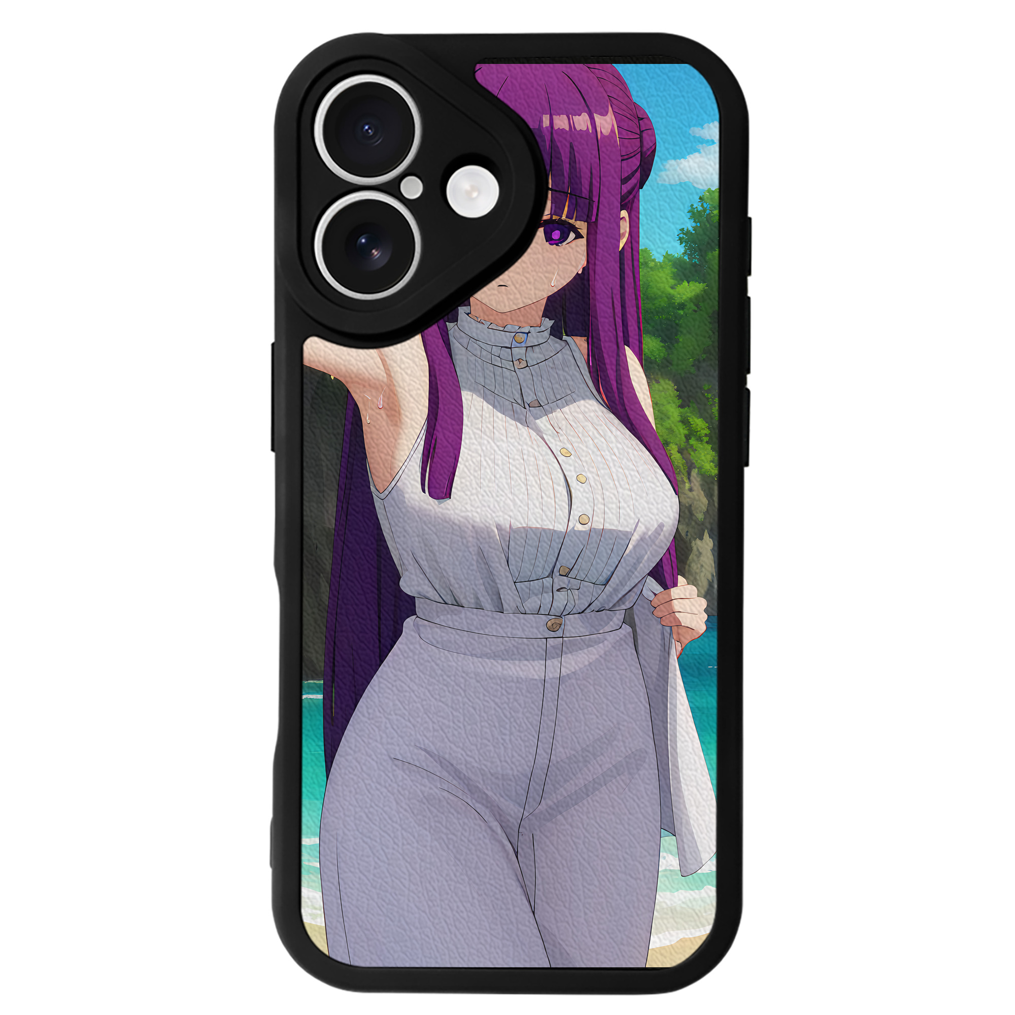 （画像用） 葬送のフリーレン Frieren 【iPhone 16シリーズ対応】シリコンスマホケース（レザー調） 材質：シリコン